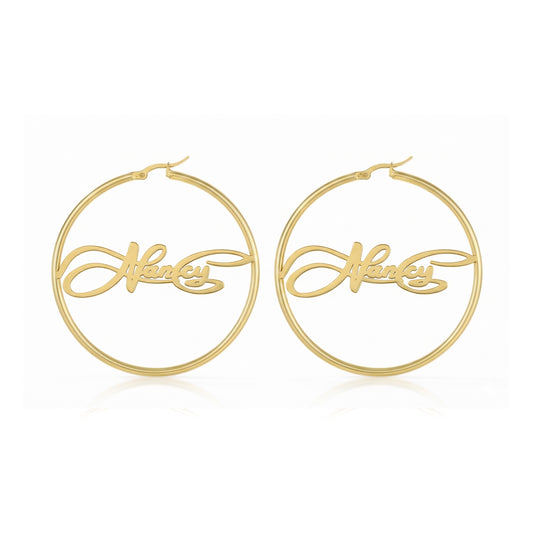 02 Custom Name Hoop-Earring