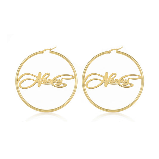 02 Custom Name Hoop-Earring