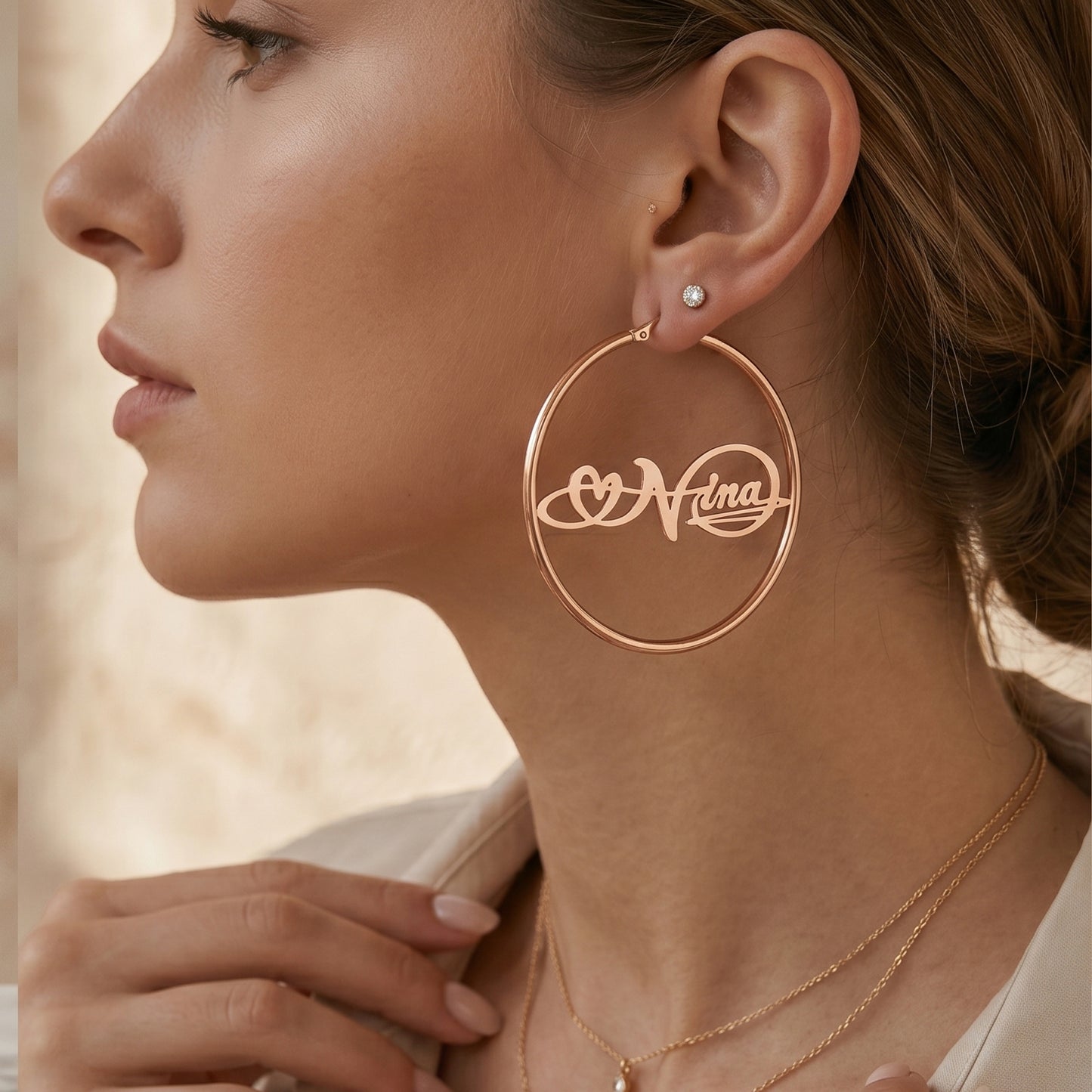 02 Custom Name Hoop-Earring