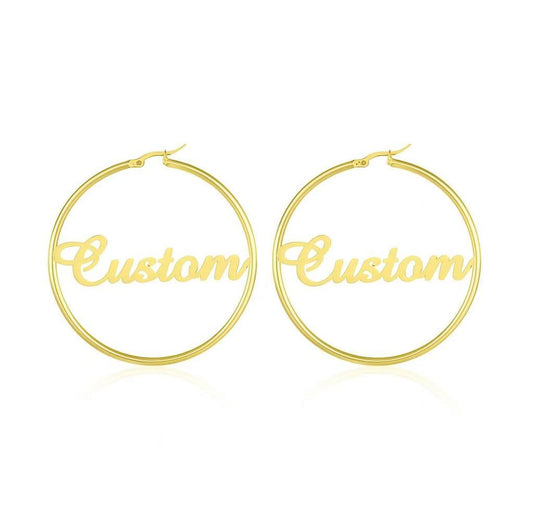 06 Custom Name Hoop-Earring