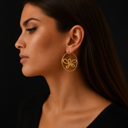 02 Custom Name Hoop-Earring